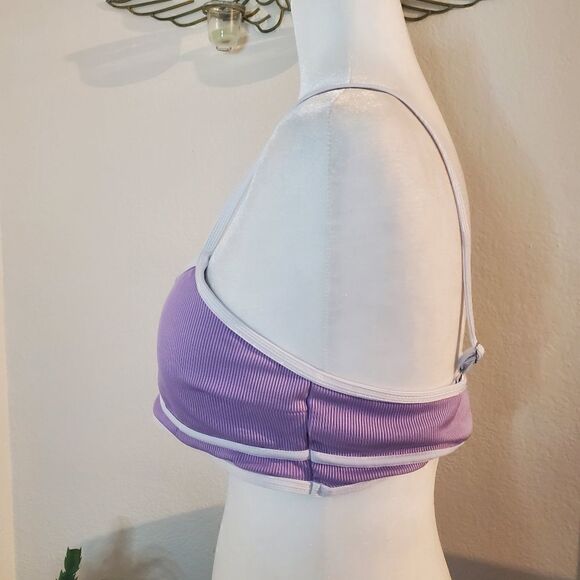 Shein Purple Ribbed bikini Top L - Picture 4 of 10